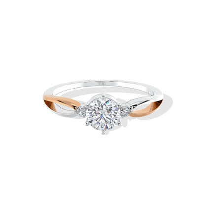 Two-Tone Round Diamond Ring