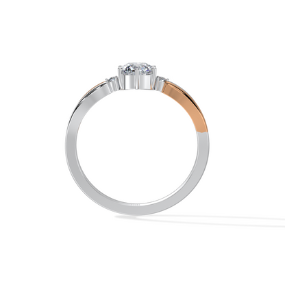 Two-Tone Round Diamond Ring