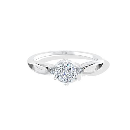 Two-Tone Round Diamond Ring