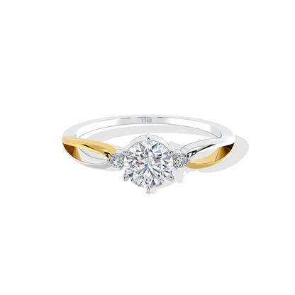 Two-Tone Round Diamond Ring