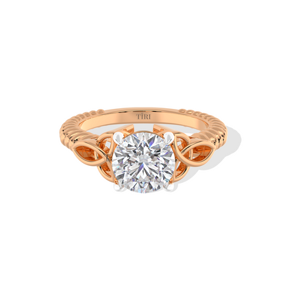 Elegant Knot Diamond Ring
