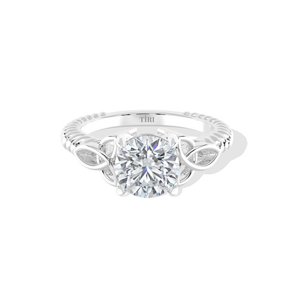 Elegant Knot Diamond Ring