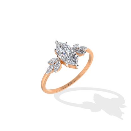 Elegant Marquise Gold Ring