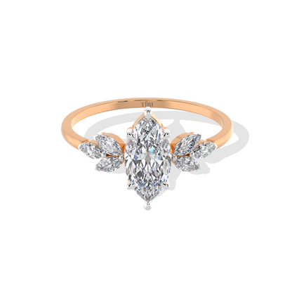 Elegant Marquise Gold Ring