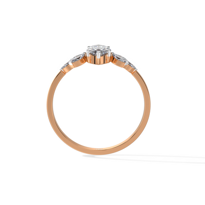 Elegant Marquise Gold Ring