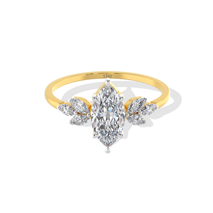 Elegant Marquise Gold Ring
