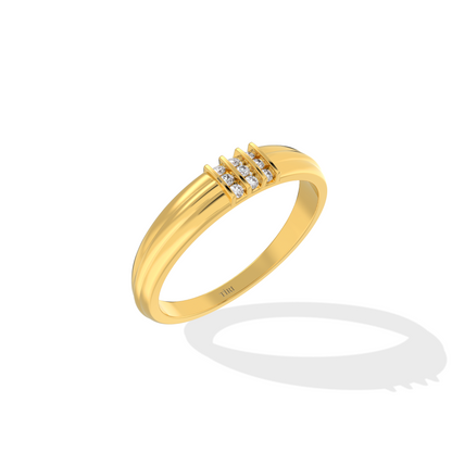 Triple Shine Gold Ring