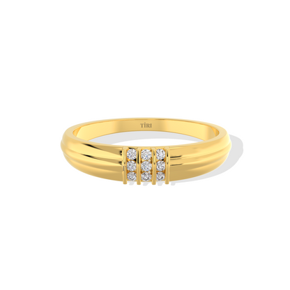 Triple Shine Gold Ring