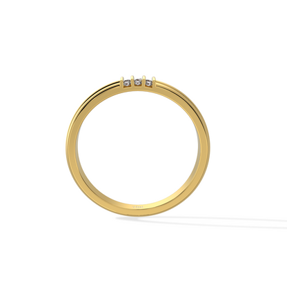 Triple Shine Gold Ring