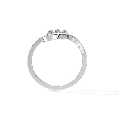 Triple Diamond Wave Ring