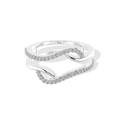 Graceful Double Helix Diamond Ring