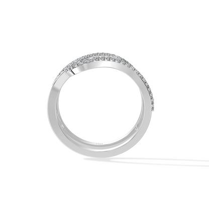 Graceful Double Helix Diamond Ring