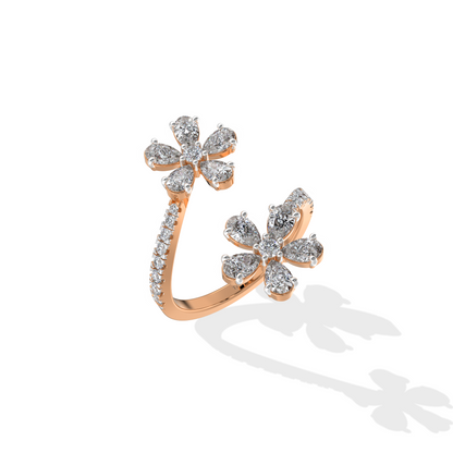 Floral Duo Sparkle Ring