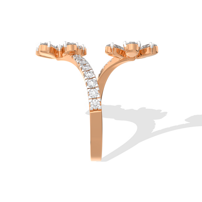 Floral Duo Sparkle Ring