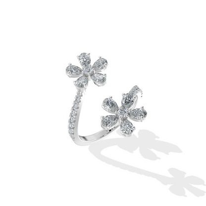 Floral Duo Sparkle Ring