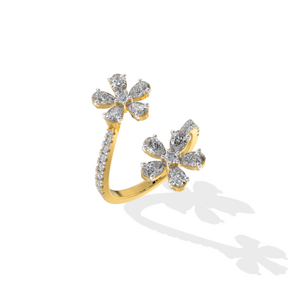 Floral Duo Sparkle Ring