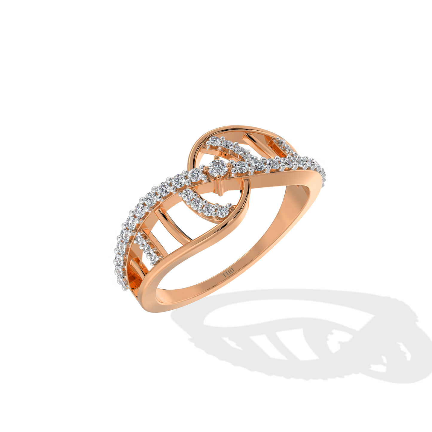 Tiri 1.00 TW diamond ring featuring a sparkling solitaire diamond set in a sleek band.