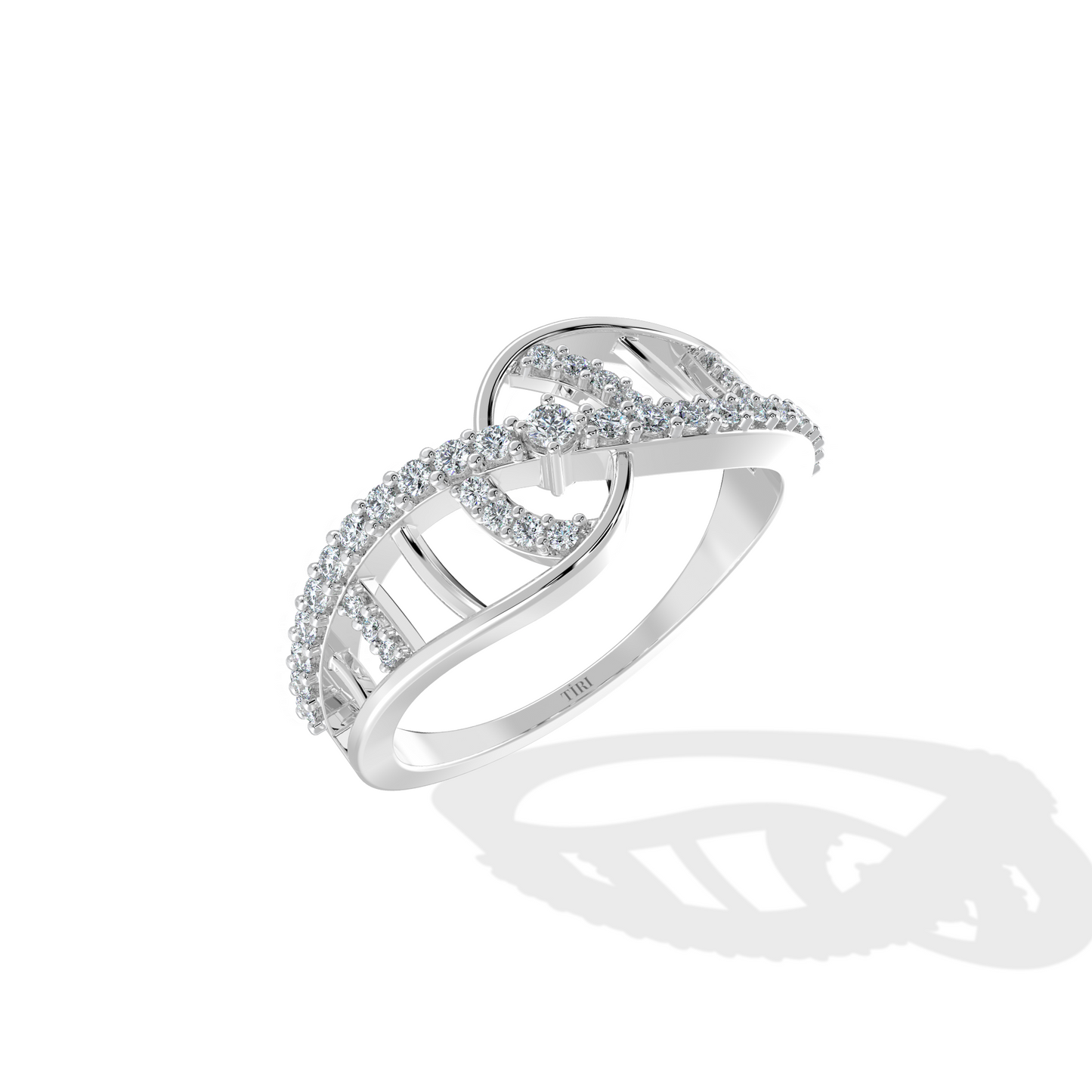 Elegant 1.00 TW diamond ring by Tiri featuring a sparkling central diamond set in a sleek band.