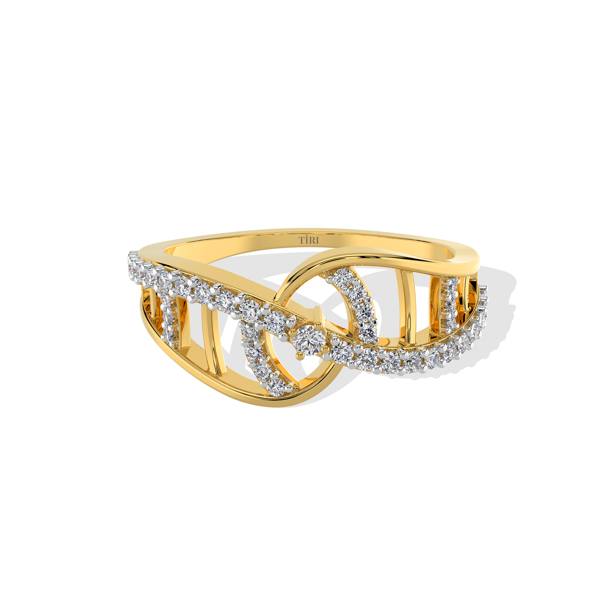 Elegant 1.00 TW diamond ring by Tiri featuring a sparkling center stone and a sleek, polished band.