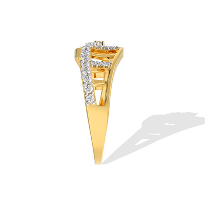 Tiri 1.00 TW diamond ring featuring a sparkling round-cut diamond set in a sleek band.
