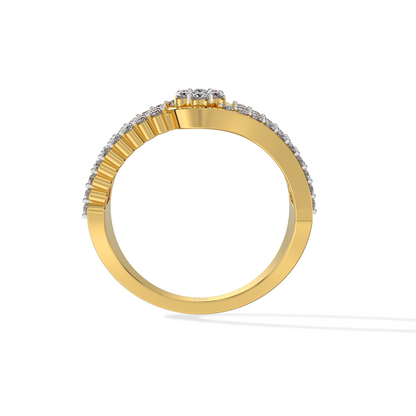 Golden Sparkle Engagement Ring