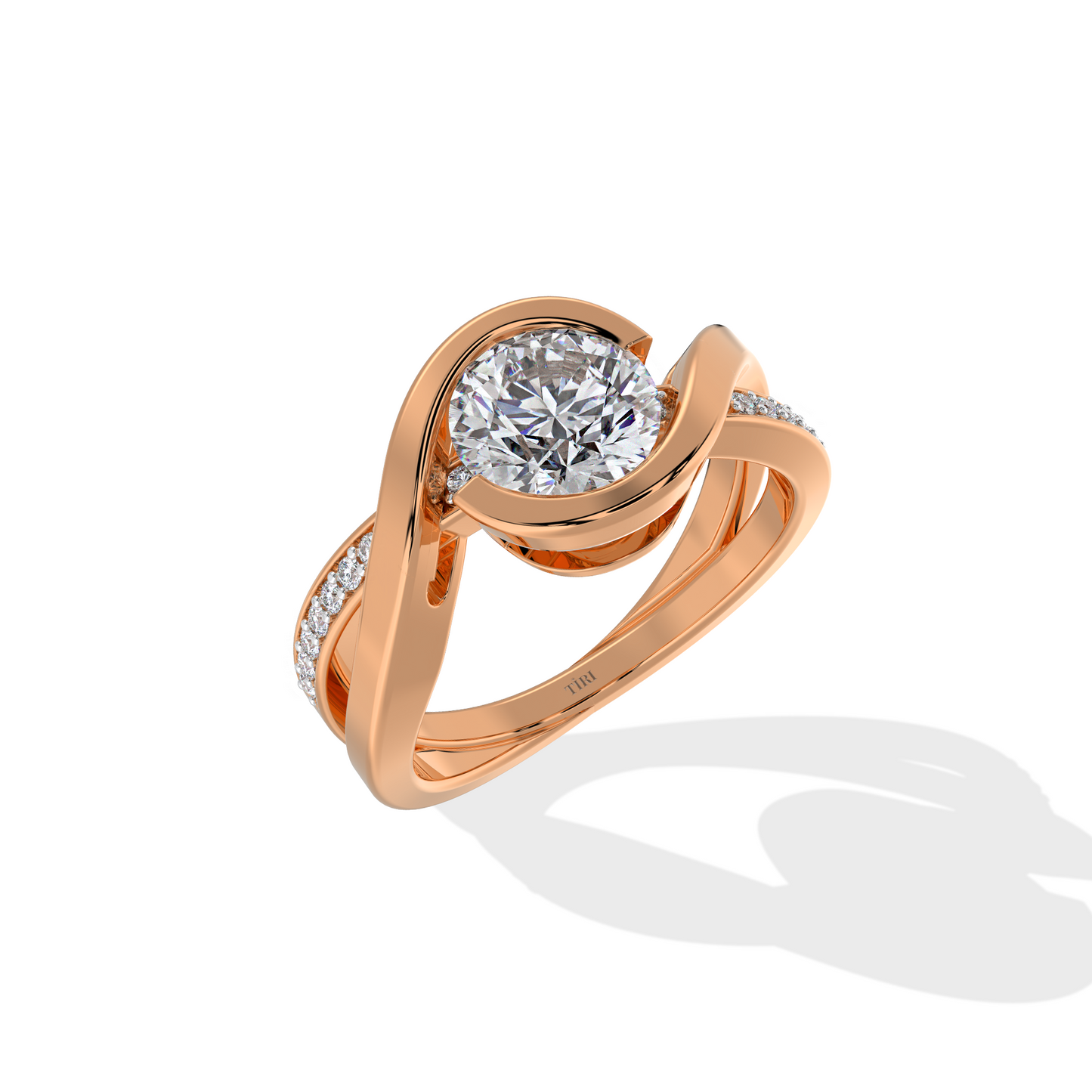 0.95 TW Round Diamond RIng