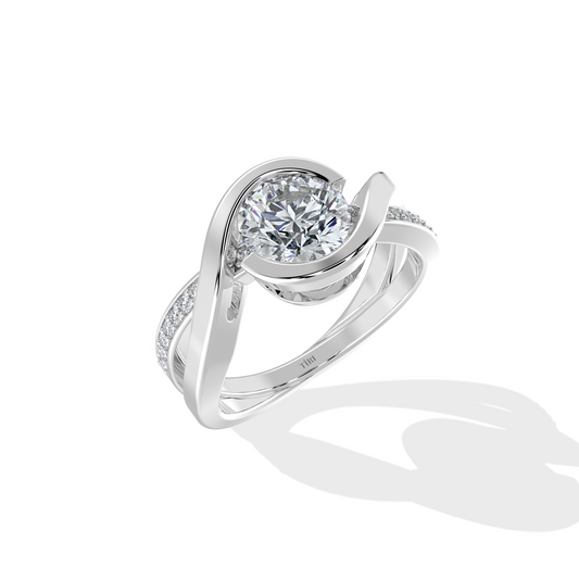 0.95 TW Round Diamond RIng
