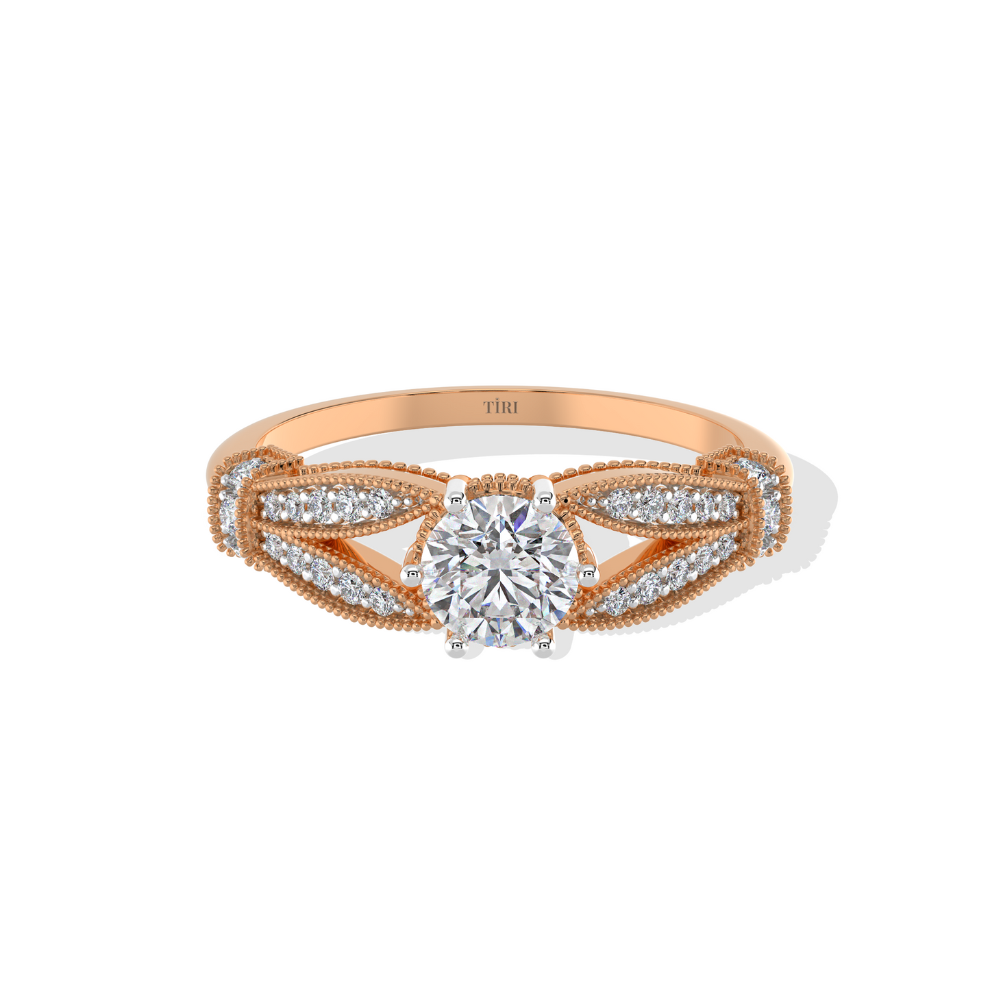 Elegant 1.45 TW diamond ring by Tiri featuring a sparkling solitaire design on a sleek band.