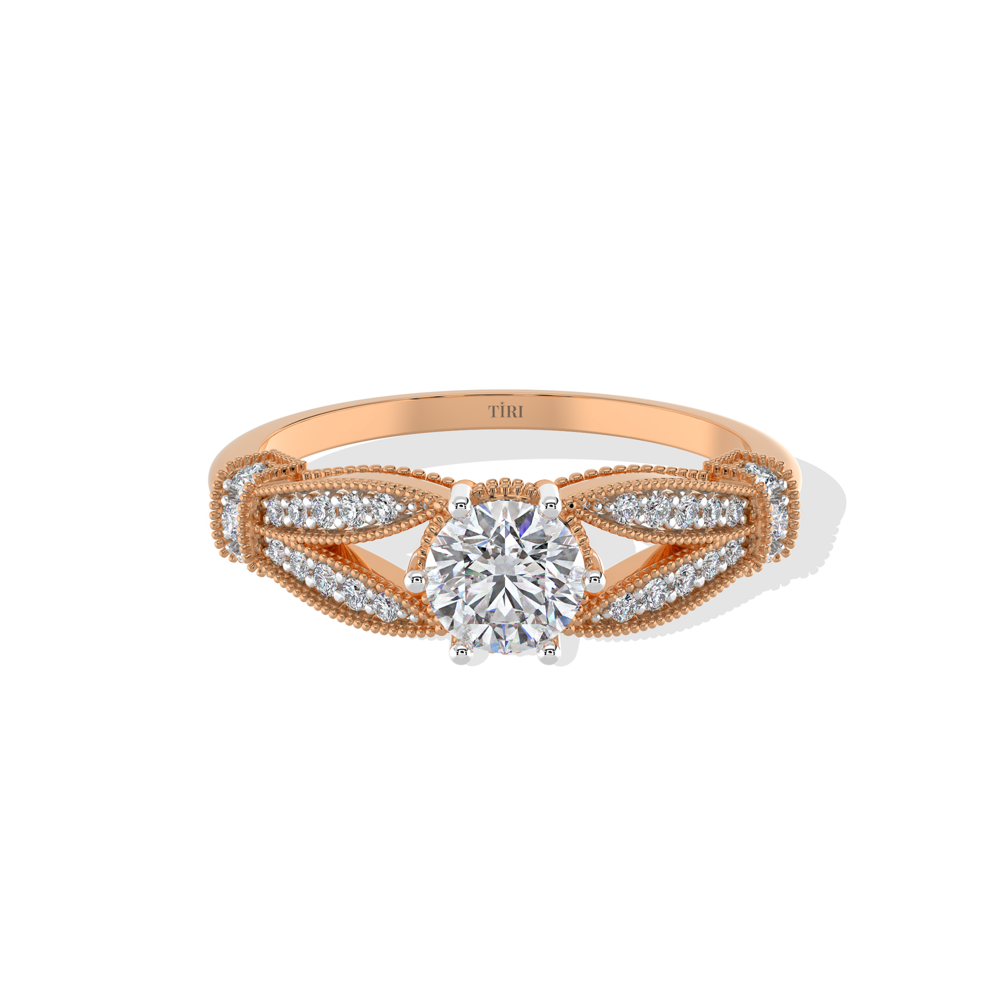 Elegant 1.45 TW diamond ring by Tiri featuring a sparkling solitaire design on a sleek band.