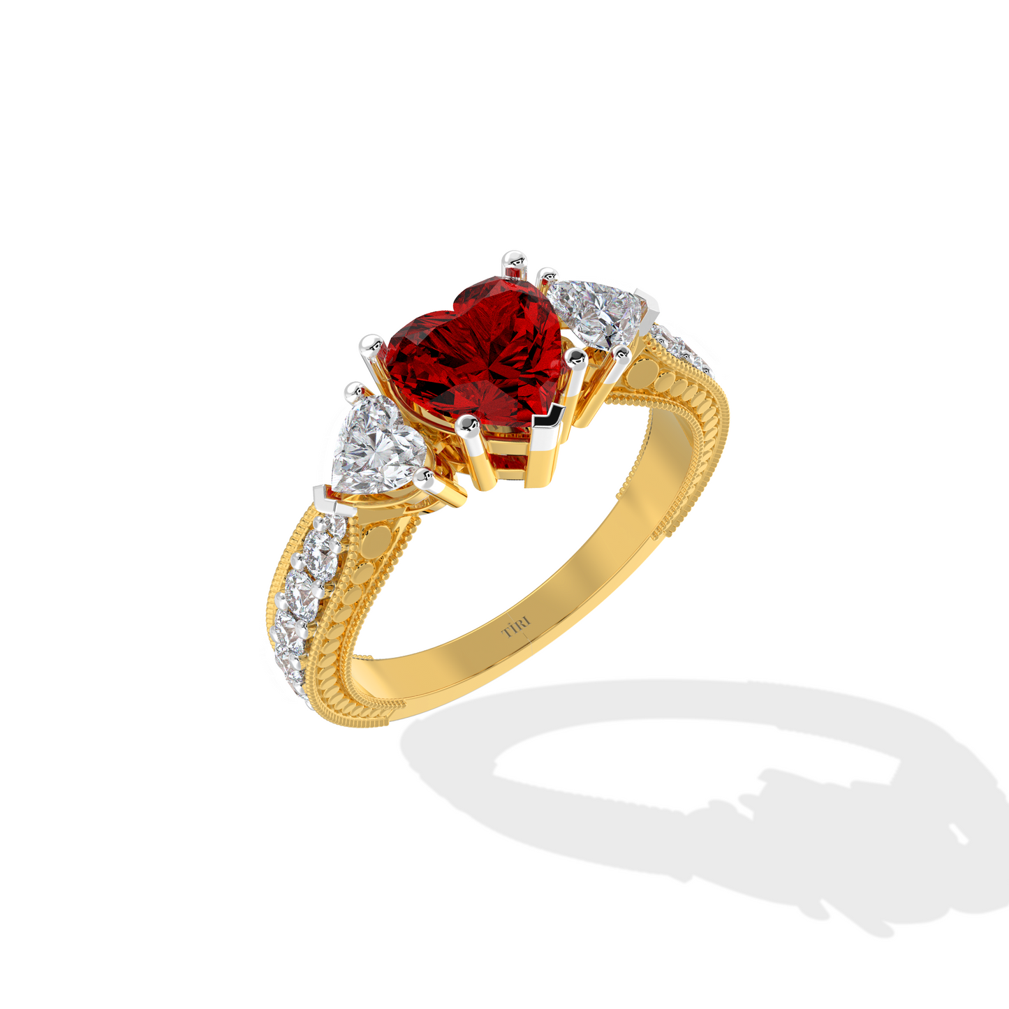 Tiri 1.02 TW diamond ring featuring a sleek band with sparkling diamonds and a platinum finish, elegant and luxurious jewelry piece