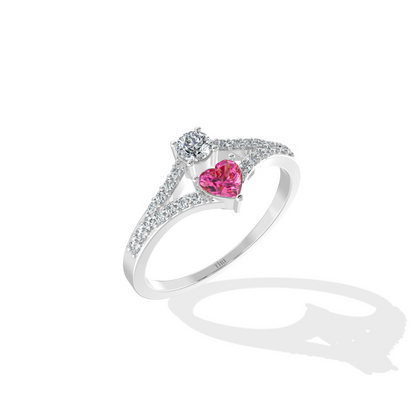 Tiri 0.50 TW diamond ring with a sleek band and sparkling center stone on a white background.