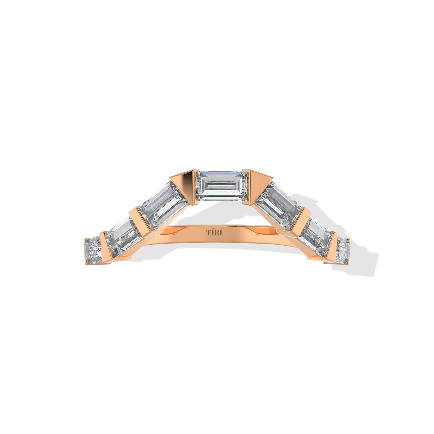 Tiri 0.70 TW diamond ring featuring a sleek, modern design with sparkling diamonds set in a polished band.