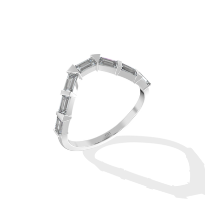 Tiri 0.70 TW diamond ring featuring a sleek design and sparkling diamonds on a polished band.