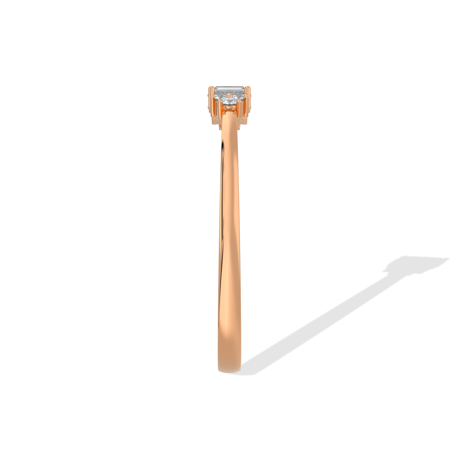 Tiri 0.80 TW diamond ring featuring a sleek band and sparkling diamonds, showcasing elegant fine jewelry design.