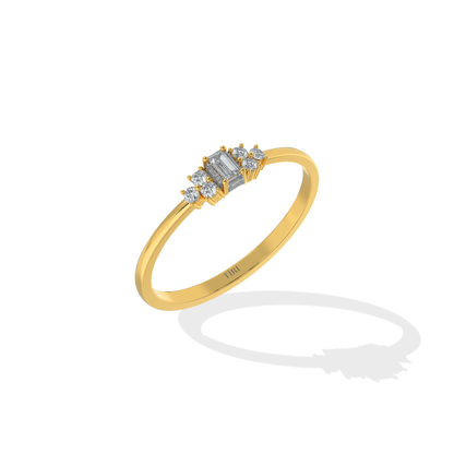 Tiri 0.80 TW diamond ring featuring a sleek design with sparkling diamonds set in a polished band.