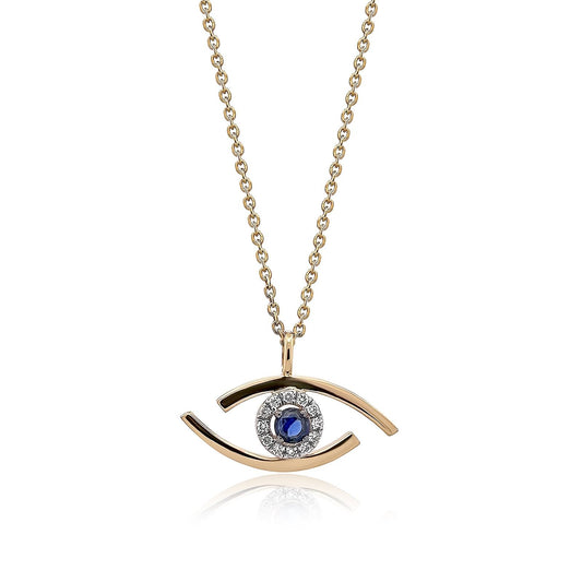0.08 TW Evil Eye Diamond Pendant