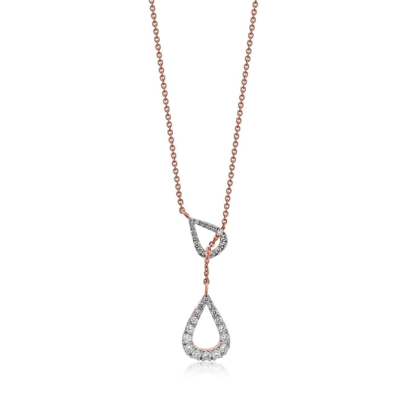 0.54 TW Duo Drop Diamond Pendant