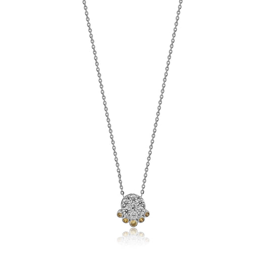 0.49 TW 0.34 Yellow Cl Stone Diamond Pendant