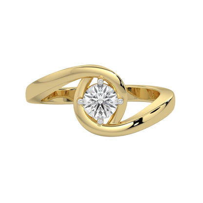 Tiri 0.23 TW diamond ring with a sleek band and sparkling central diamond gemstone, showcasing elegant jewelry design.