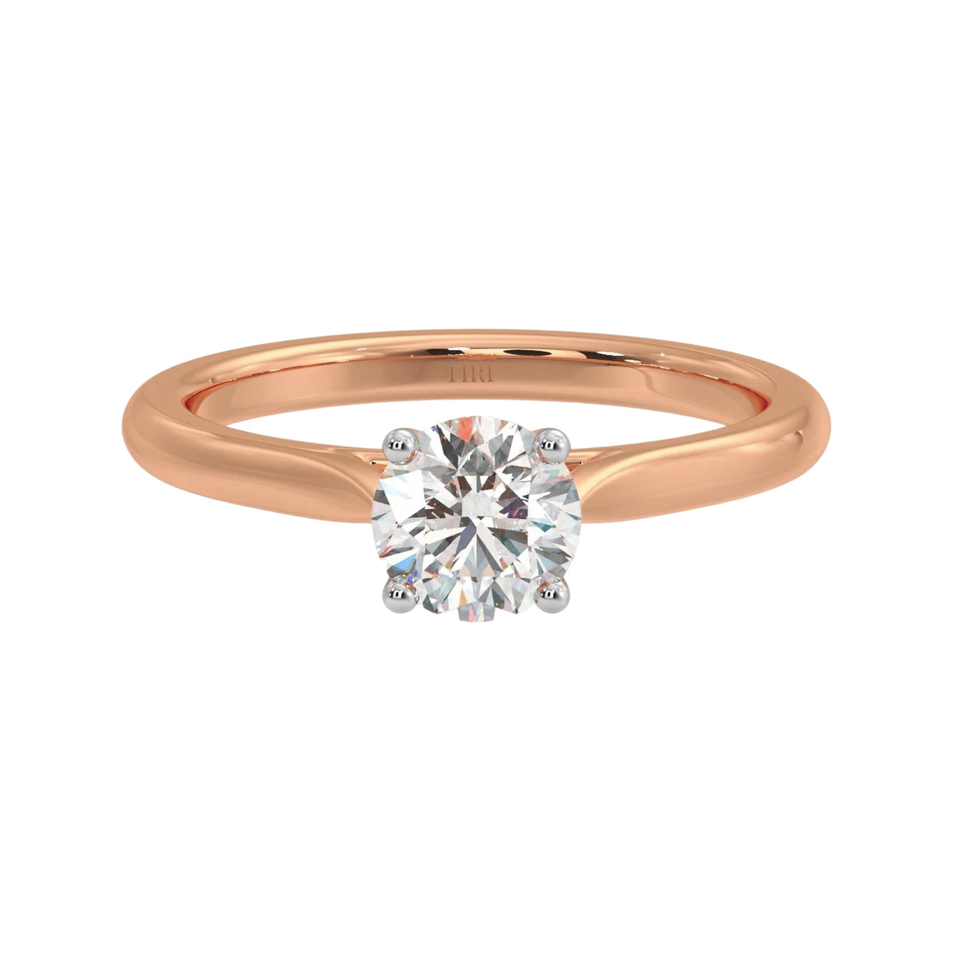 1.00 TW 4 Prong Round Diamond Ring - Tiri