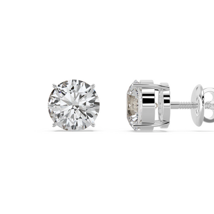 1.60 TW Classic Round Diamond Solitaire Stud