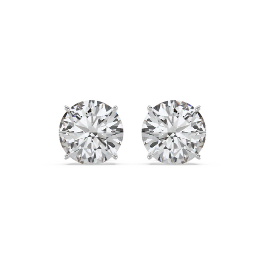0.58 TW Classic Round Diamond Solitaire Stud