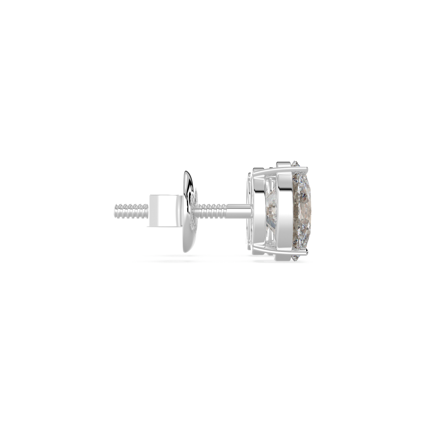 3.18 TW Classic Oval Diamond Solitaire Stud