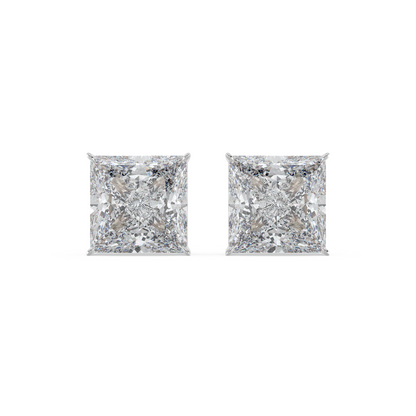 1.72 TW Classic Princess Diamond Solitaire Stud