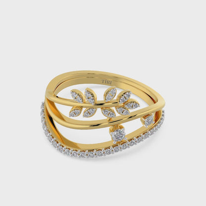 Golden Vine Diamond Ring