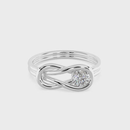 Silver Infinite Knot Ring
