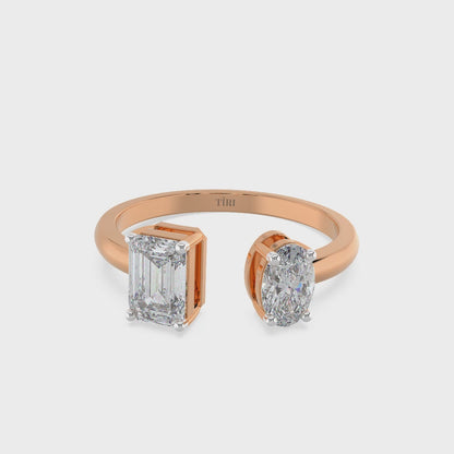 Round & Emerald Toi Moi Ring