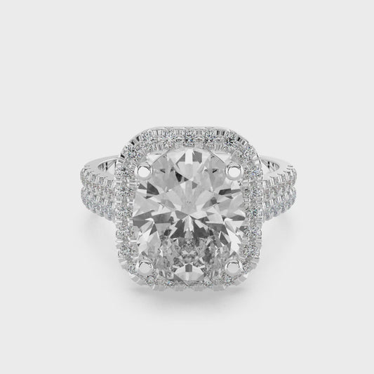 0.70 TW Diamond 3.00 Citrine Cl Stone Ring