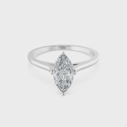Classic Marquise Diamond Solitaire Ring