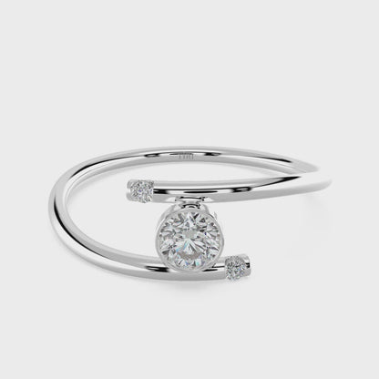 Radiant Spiral Solitaire